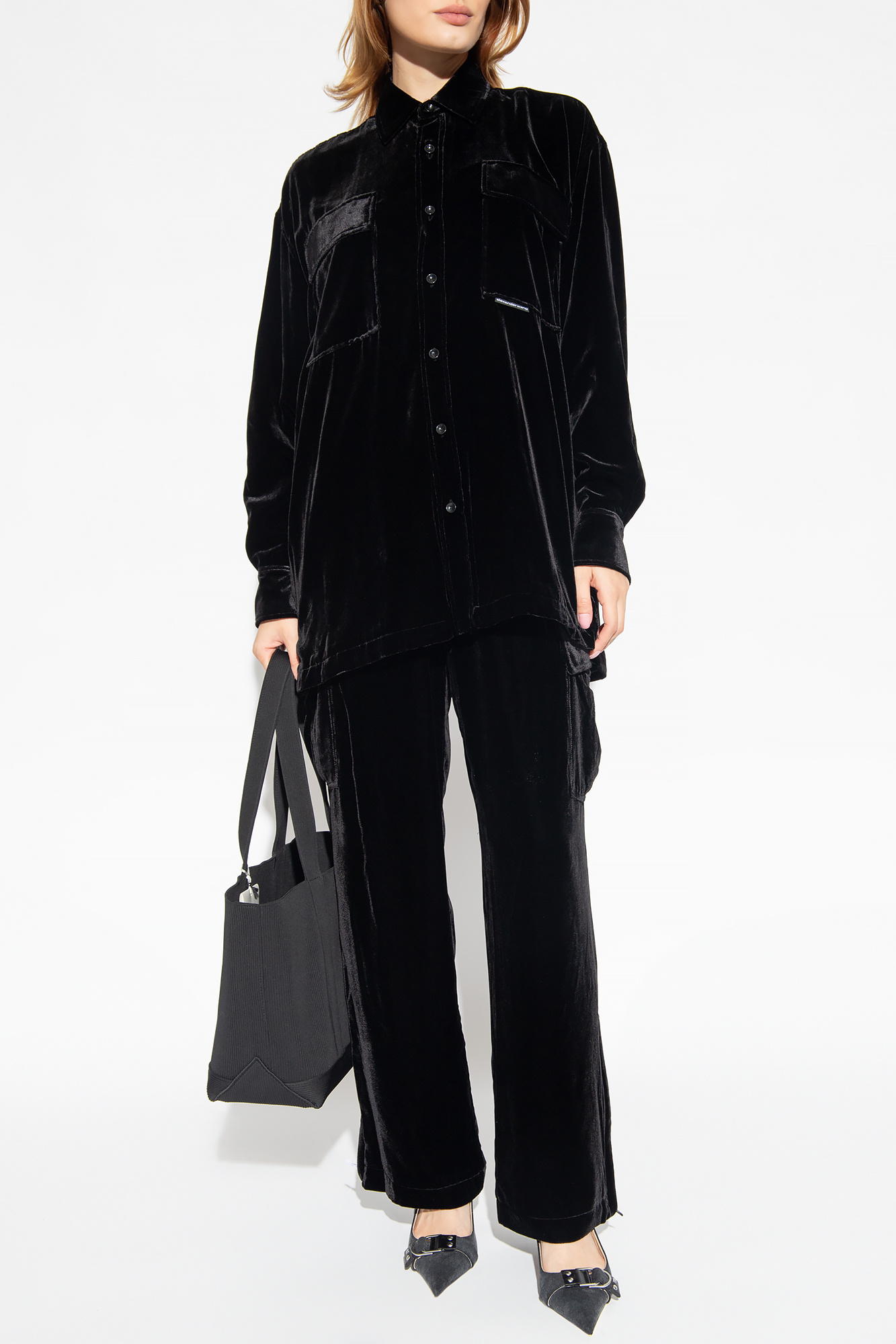 Black Velvet cargo trousers T by Alexander Wang - Sapatilha